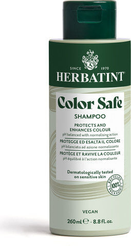 הרבטינט | שמפו לשיער צבוע | מגן ומשפר צבע לשיער צבוע | לאיזון PH השיער | אלוורה ומורינגה | 260 מ"ל | Herbatint