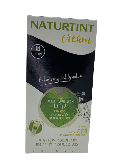 צבע לשיער | 1N | קרם | NATURTINT | ללא PPD | ללא אמוניה נטורטינט | NATURTINT