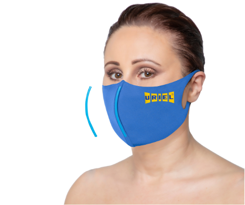 מסכת נשימה לפנים מנדפת זיעה מבד לייקרה רב שימושית "סופי" לנשים | אוריאל | URIEL