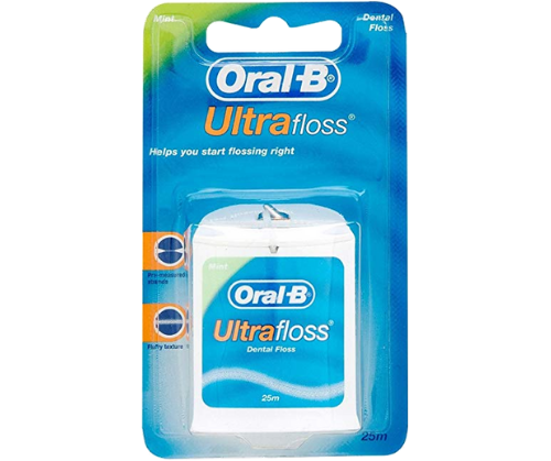 חוט דנטלי | 25 מטר | Oral-B | נמתח ומתאים את עצמו לרווחים בין השיניים | החוט מעוצב כך שהוא מסלק יותר רובד מבין השיניים