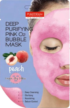 מסכת חמצן אפרסק | פיורדרם- PUREDERM