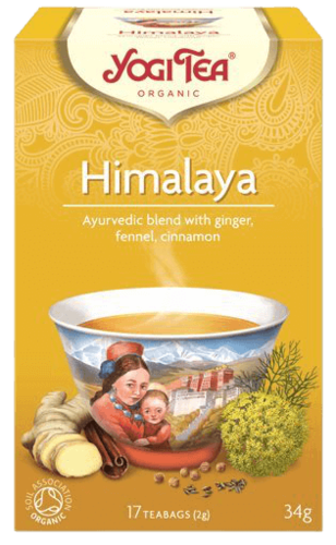 חליטת תה צמחים אורגנית הימלאיה צ'אי | מבית yogi tea | מכיל 17 שקיקים