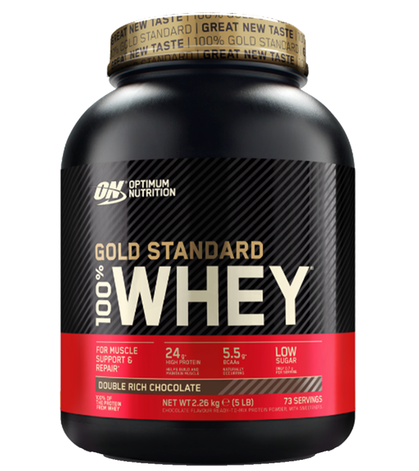 OPTIMUM NUTRITION - GOLD STANDARD 100% WHEY | אבקת חלבון אופטימום נוטרישן בטעם שוקולד כפול 2.26 ק"ג
