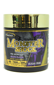 מונסטר שוק פרי וורקאאוט בטעם פירות פאוורטק 220 גרם Powertech