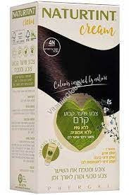 צבע לשיער | 4N | קרם | NATURTINT | ללא PPD | ללא אמוניה נטורטינט | NATURTINT