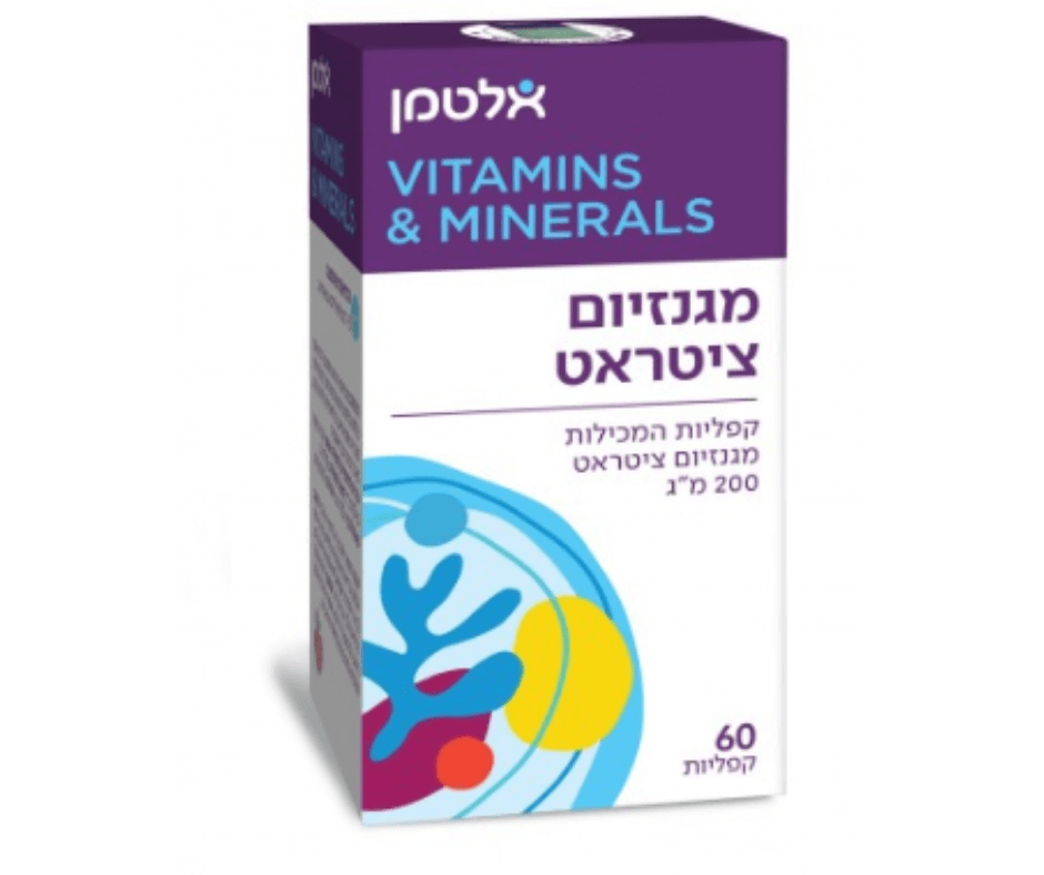 מגנזיום ציטראט 200 מ"ג אלטמן - 60 קפליות