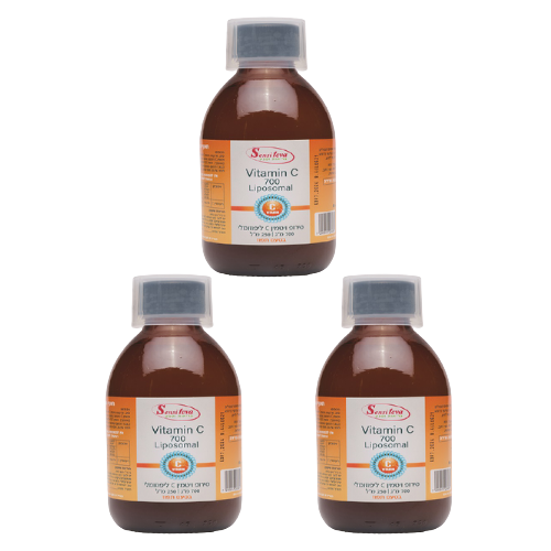 מבצע שלישיה | ויטמין C סי | סנסי טבע | 700 מ"ג | ויטמין C ליפוזומלי | 250 מ"ל