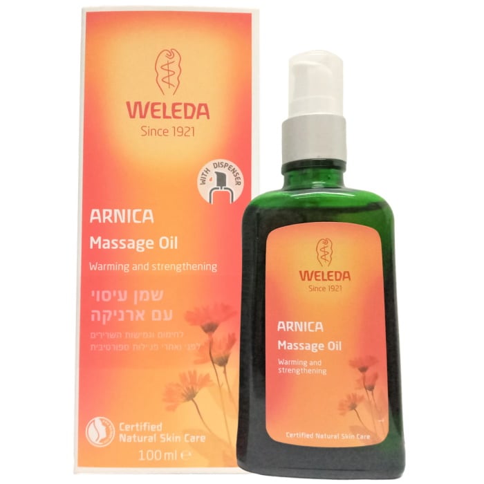 Weleda ולדה | שמן עיסוי עם ארניקה | לחימום וגמישות העור לפני ואחרי פעילות ספורטיבית | 100 מ"ל