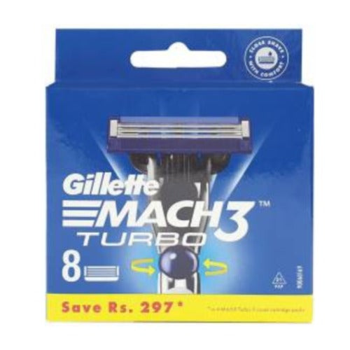 שמיניית סכיני גילוח | מאך 3 טורבו | Gillette Mach3 Turbo Gillette