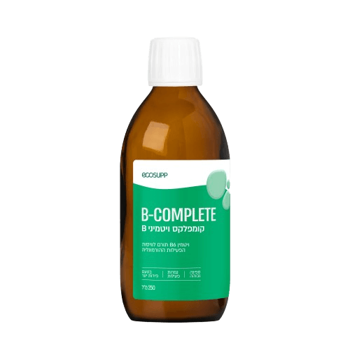 אקוסאפ B-COMPLETE קומפלקס ויטמיני בי | מכיל 250 מ"ל | EcoSupp