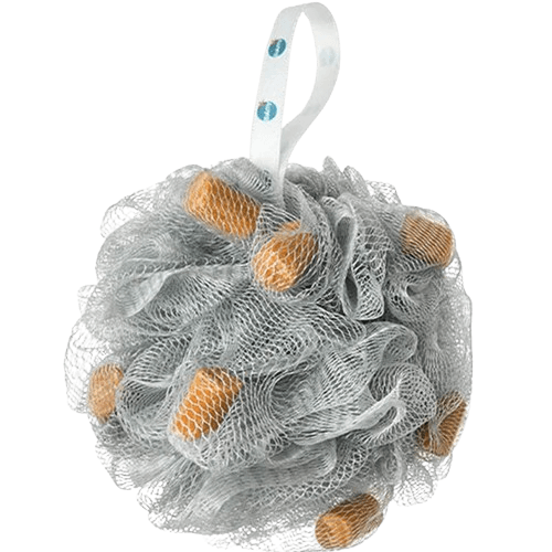 ליפה עם חתיכות סבון | לופה רחצה לגברים – ניחוח עצי | בלמי | Balmy | Bath Pouf with Soap Pieces | For Man | Woody