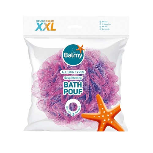 ספוג רחצה | שני צבעים | Bath Pouf | Double Color | XXL |