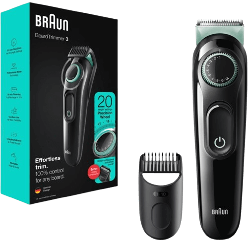 תספורת שיער וזקן לגברים | בראון | Braun Beard Trimmer3 | BT 3321