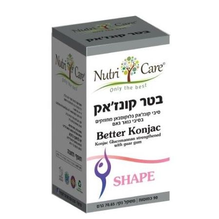 נוטרי קר | בטר קונג'אק | מכיל 90 כמוסות | פורמולה מחוזקת בסיבי גואר גאם