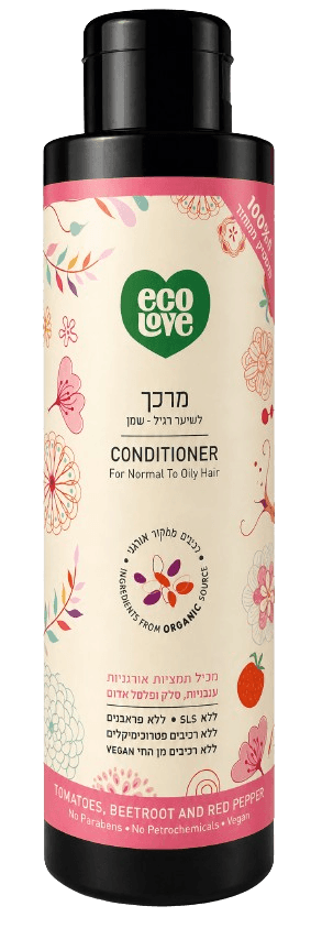 מרכך לשיער רגיל עד שמן הסדרה האדומה | מכיל 500 מ"ל | אקולאב - ECOLOVE