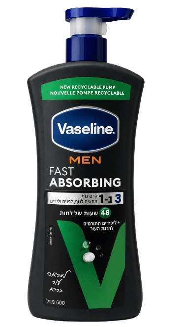 קרם גוף לגבר | מכיל 600 מ"ל | vaseline