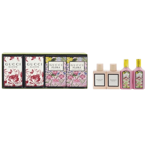 סט בושם לאישה 5*4 מ"ל | Gucci Mini Set Bloom EDP & Flora Gorgeous Gardenia EDP | או דה פרפיום E.D.P