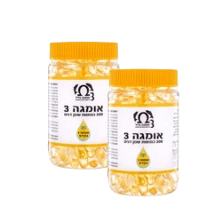 אומגה 3 גליל מבצע זוג - מכיל 400 כמוסות סה"כ