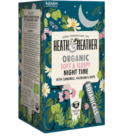 חליטת תה אורגני - קמומיל | 20 שקיקים | HEATH & HEATHER | ORGANIC | SOFT & SLEEPY | NIGHT TIME
