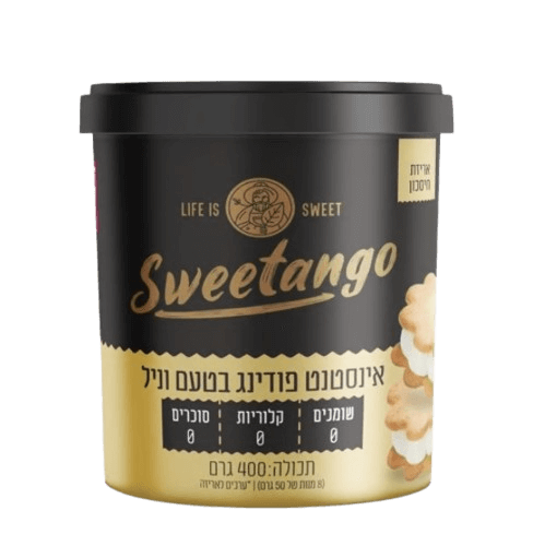 אינסטנט פודינג בטעם וניל | 400 גרם | כשר פרווה | סוויטאנגו | Sweetango | Vanilla Pudding