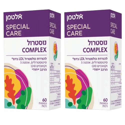 נוסטרול COMLEX (קומפלקס) | הרכב ייחודי | להורדת כולסטרול LDL בדם* | 60 כמוסות רכות | אלטמן | אריזת זוג