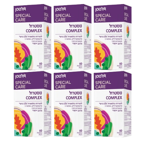 נוסטרול COMLEX (קומפלקס) | הרכב ייחודי | להורדת כולסטרול LDL בדם* | 60 כמוסות רכות | אלטמן | אריזת שישיה