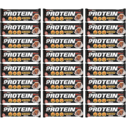 מארז 24 חטיפי חלבון פרוטאין מקס | בטעם שוקולד וקרמל | 21 גרם חלבון | 62 גרם | PROTEIN MAXX