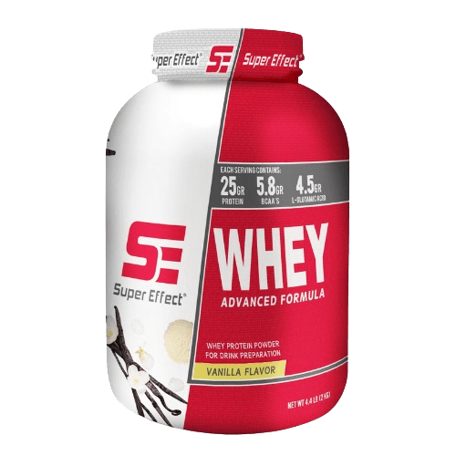 אבקת חלבון WHEY בטעם וניל | 25 גרם חלבון | 5.8 גרם חומצות אמינו | 4.5 גרם חומצה ל-גלוטמין | 2 ק"ג | כשר חלבי | Super Effect סופר אפקט