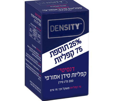 DENSITY - קפליות סידן אמורפי - מהדורה משודרגת ! 25% , 75 קפליות !