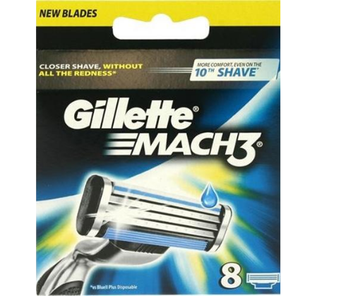 GILLETTE MACH 3 - סכיני גילוח לגבר מבית היוצר של ג'ילט