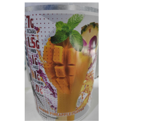 אבקה להכנת משקה + חומצות אמינו בטעם מנגו אננס ללא סוכר - POWERTECH - BCAA