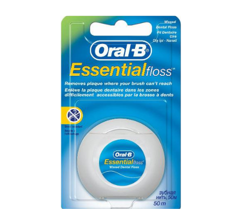 חוט דנטלי מנטה עם שעווה - 50 מטר - ORAL -B