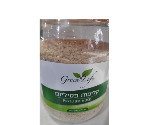 קליפות פסיליום | GREEN LIFE תכולה 330 גר'