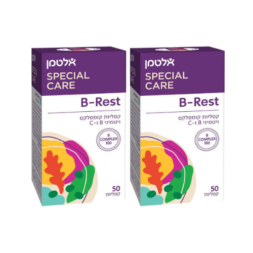 B-Rest - 50 קפליות קומפלקס ויטמיני B ו-C - מבית אלטמן - אריזת זוג