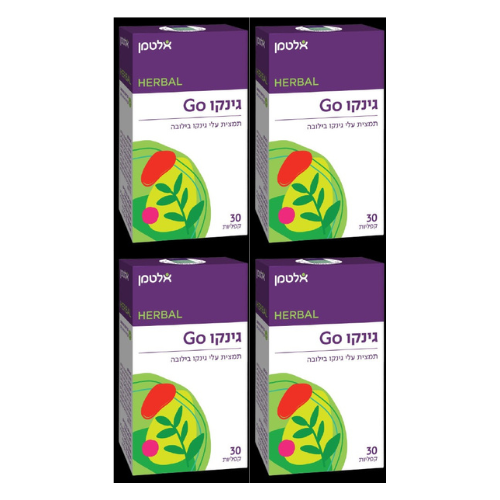גינקו Go - 30 קפליות תמצית עלי גינקו בילובה - מבית אלטמן - אריזת רביעיה