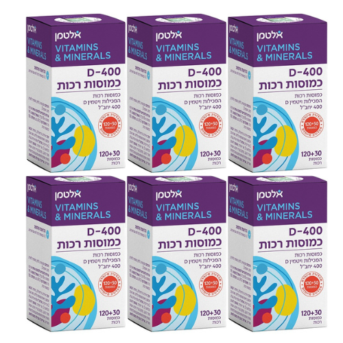 כמוסות רכות D-400 - 150 כמוסות רכות המכילות ויטמין D 400 יחב"ל - מבית אלטמן - אריזת שישיה