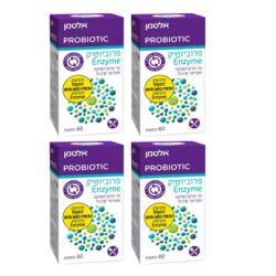 פרוביוטיק Enzyme (אנזים) - 60 כמוסות המכילות זני פרוביוטיקה ואנזימי עיכול - בעל פעולה כפולה - מבית אלטמן - אריזת רביעיה