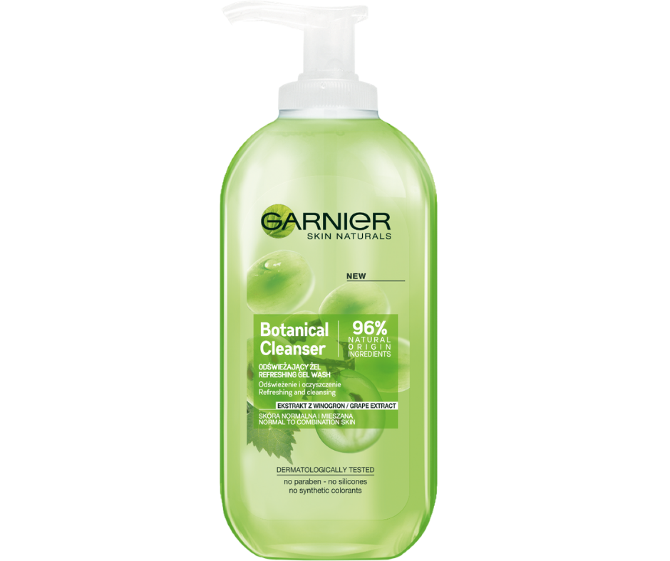 GARNIER - בוטניקל ג'ל ניקוי ענבים - מרענן ומנקה את עור הפנים - גרנייה