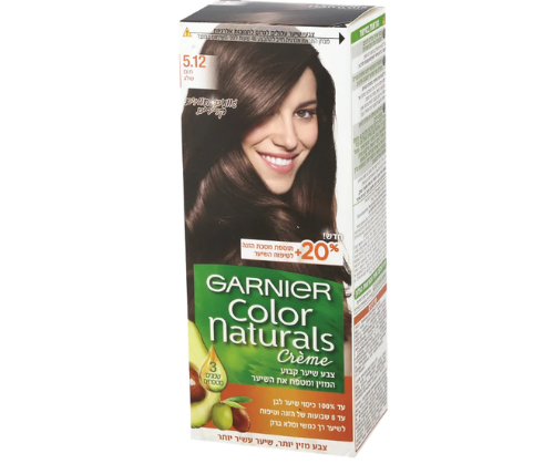 צבע לשיער קבוע | גוון 5.12 חום שלג | 20% תוספת מסכת הזנה לטיפוח השיער