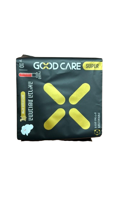 10 תחבושות בריאה לשימוש במהלך הלילה - גודל ליחידה 160 מ"ל- GOOD CARE