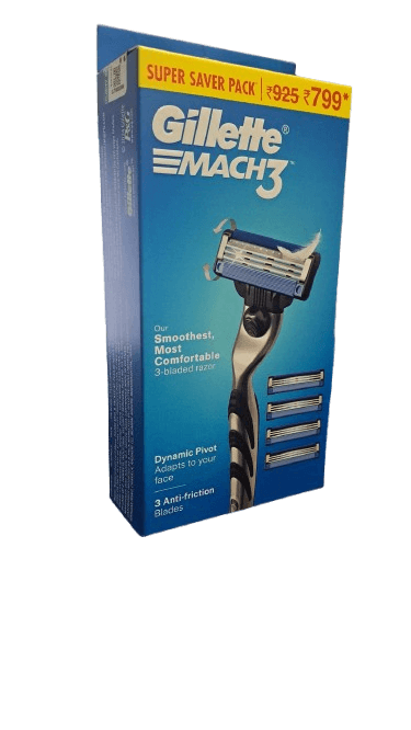 סכין הגילוח שמעניק ביצועים מדויקים וגילוח חלק בכל שימוש |  גילט מאך 3 להבים מכשיר + 5 סכינים | Gillette Mach 3 | Gilt Mach 3 Blades Device + 5 Knives  |