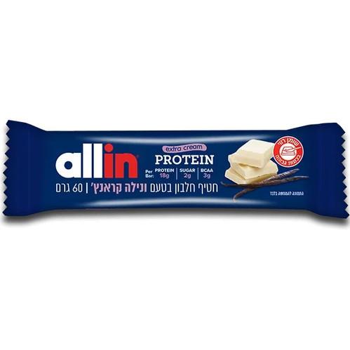 ALL IN PROTEIN – חטיף חלבון ונילה קראנץ׳, 60 גרם