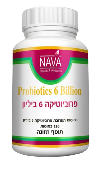 פרוביוטיקה 6 ביליון | Probiotics 6 Billion | מכיל 120 כמוסות |