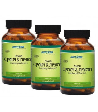 תמצית חמוציות וויטמין C סופהרב - מכיל 180 כמוסות