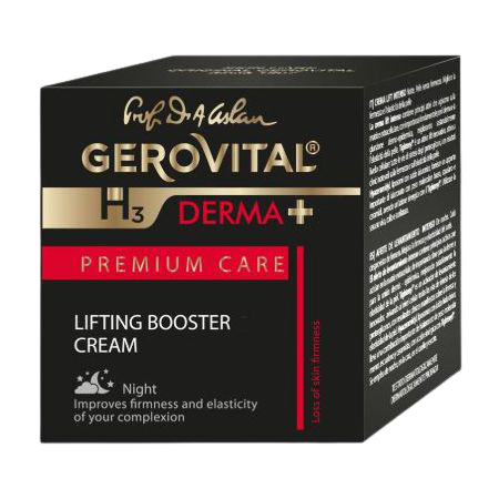 ג'רוויטל קרם לילה ליפטינג בוסטר מחזק את עור הפנים ומשפר אלסטיות | מכיל 50 מ"ל | GEROVITAL ג'רוויטל | GeroVital