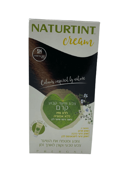 צבע לשיער | 5N | קרם | NATURTINT | ללא PPD | ללא אמוניה נטורטינט | NATURTINT