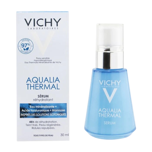 סרום לחות | מים טרמליים ממעיינות וישי | חומצה היאלורונית | למראה מרקם עור מחודש | מכיל 30 מ"ל