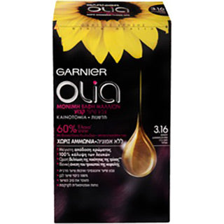 olia צבע שיער ללא אמוניה גרנייה - חום כהה סגלגל 3.16