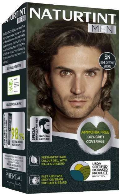 5N | צבע שיער קבוע | במרקם ג'ל | מכיל מאצ'ה וג'ינסנג | הקיט כולל 150 מ"ל | MEN |