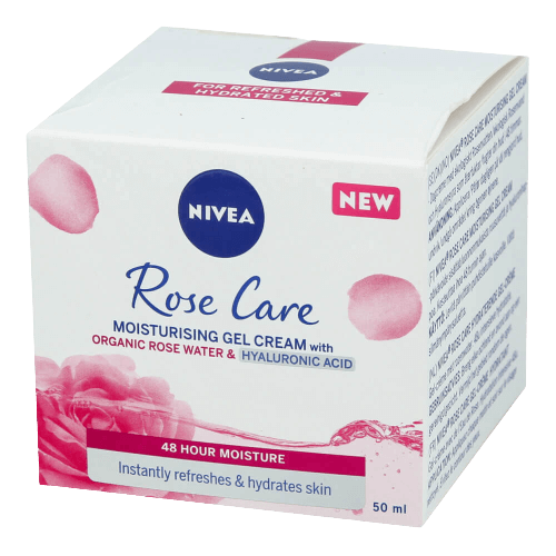 קרם לחות לפנים במרקם ג'ל | רוז קר | מכיל 50 מ"ל | Rose Care Moisturising Gel Cream |
